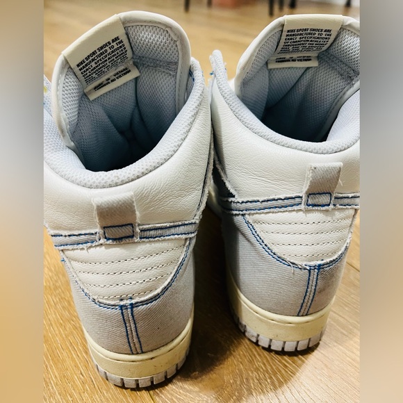 NIKe Dunk high 1985 Royal Blue Denim Sneaker's. Size 9US. Can fit 7~8US - Picture 5 of 10